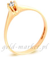 Piercionek z tego zota z DIAMENTEM CEAN412GG