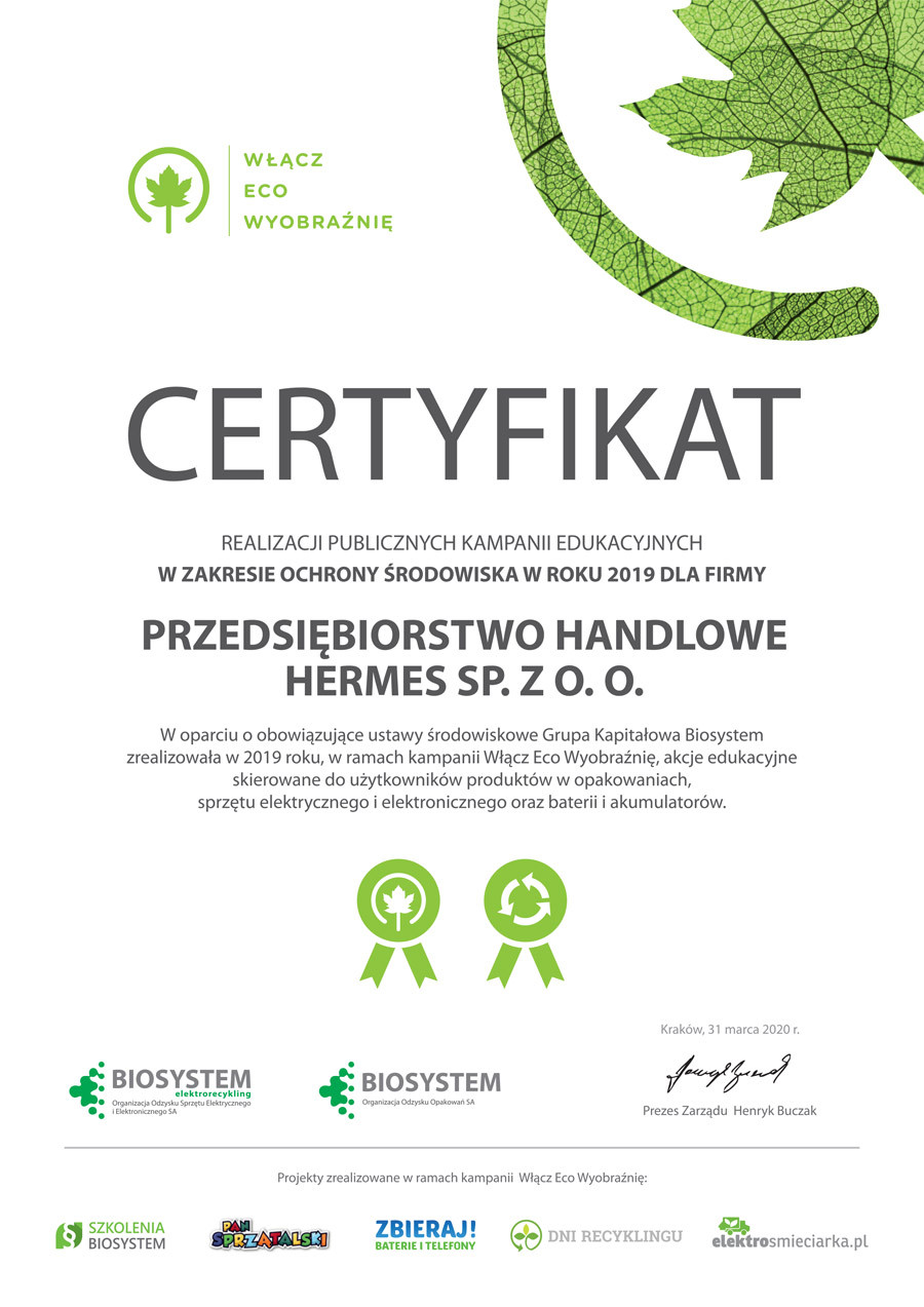 Certyfikat zielony