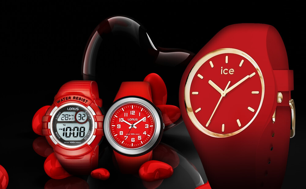 Czerwone zegarki